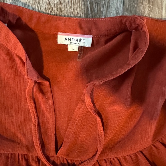 Rust Babydoll Top - Picture 2 of 2